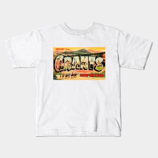 Greetings from Grants, New Mexico - Vintage Large Letter Postcard Kids T-Shirt